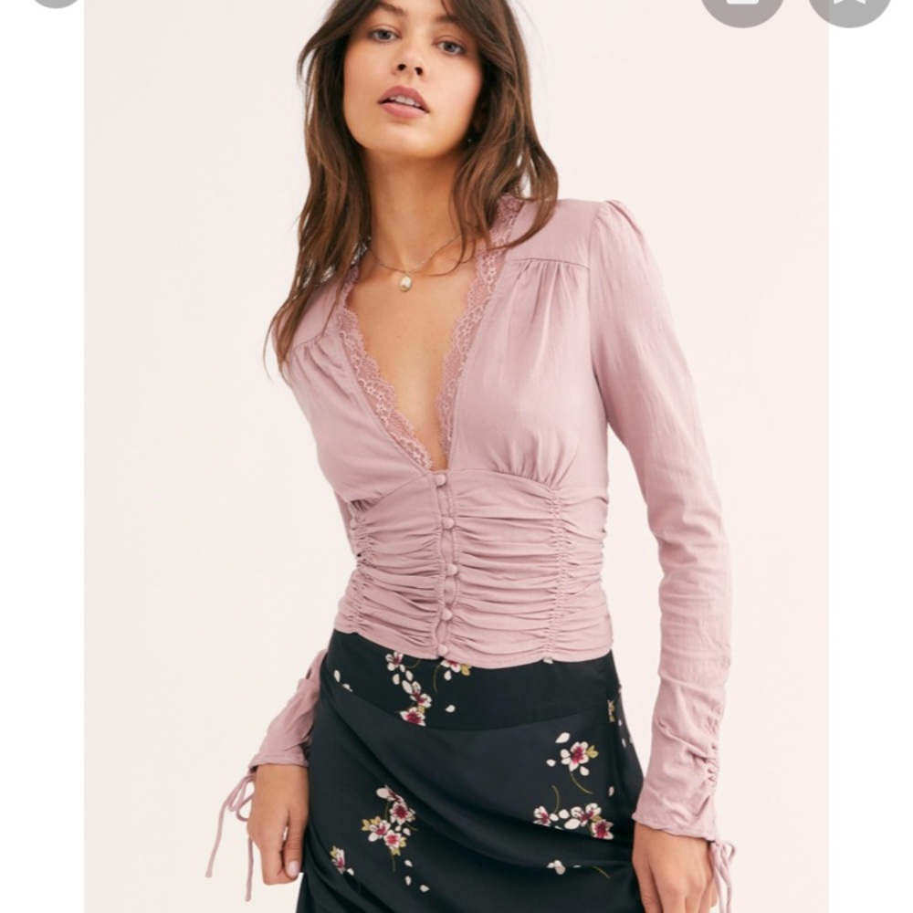 Free people say it with love button down top
